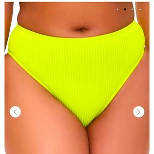 Plus Size Ribbed Knit Bikini Bottoms